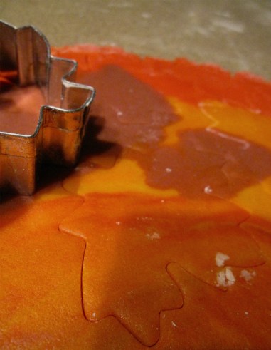 Fall Cookies Cutter Dough