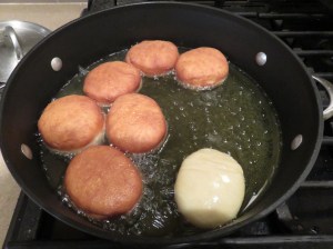 Yeast Donuts Frying